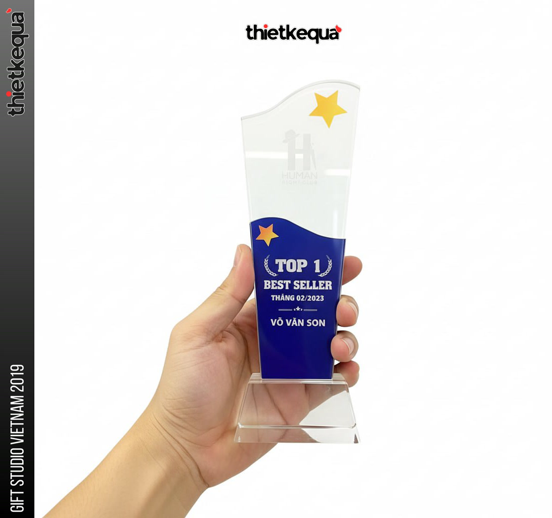 Bộ kỷ niệm chương pha lê TOP 1 – TOP 2 – TOP 3 thiết kế hiện đại - Ảnh 3