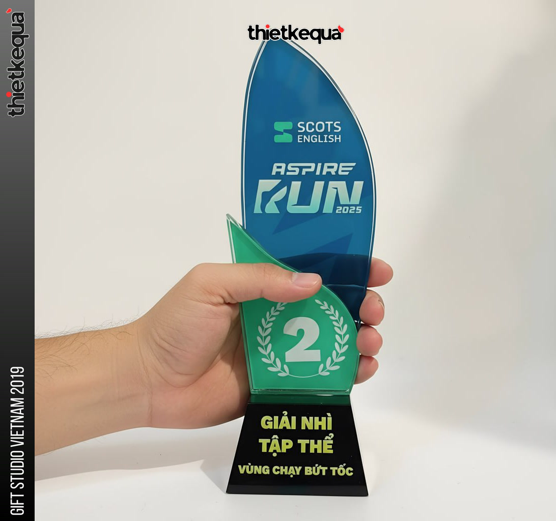 Cúp pha lê SCOTS English Aspire Run 2025 giải tập thể xuất sắc - Ảnh 3