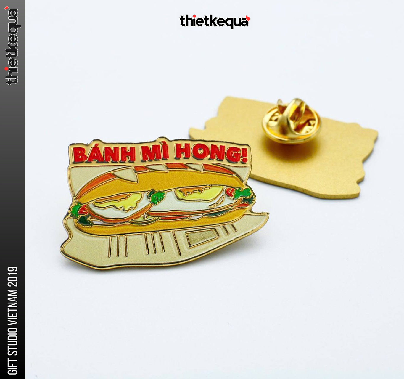 Pin cài áo cao cấp hình Bánh Mì