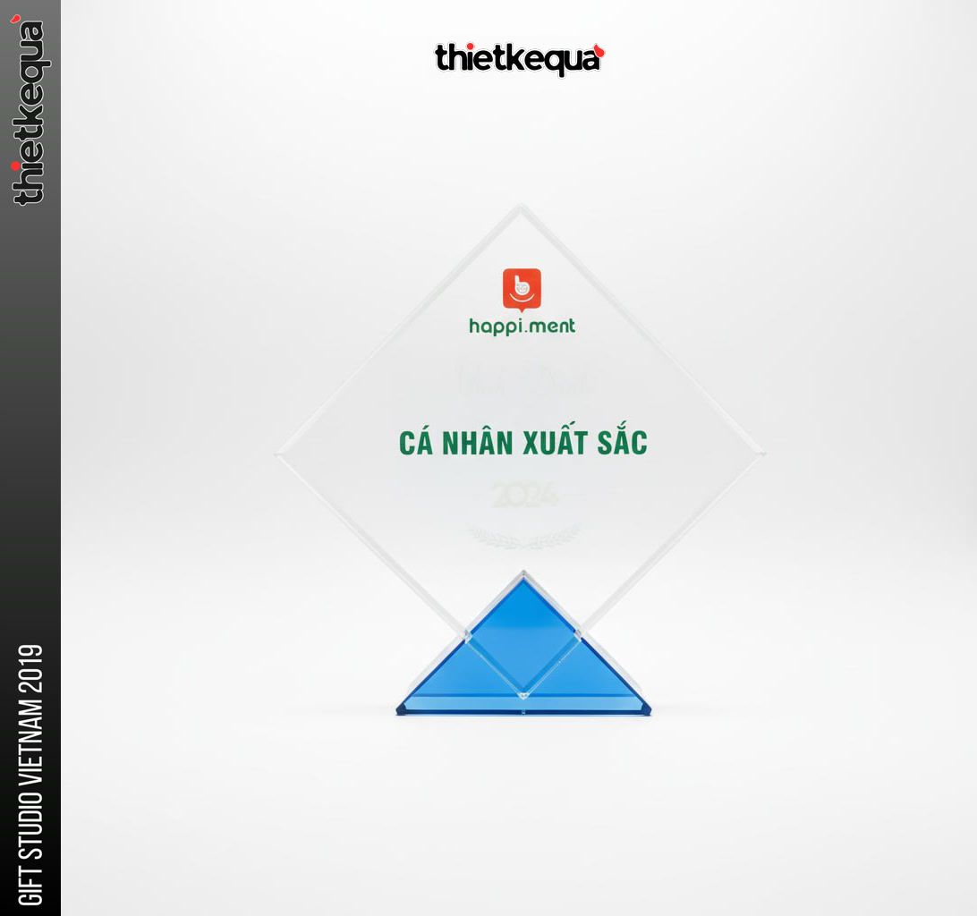Cúp pha lê vinh danh cá nhân xuất sắc 2024 happi.mont - Ảnh 2
