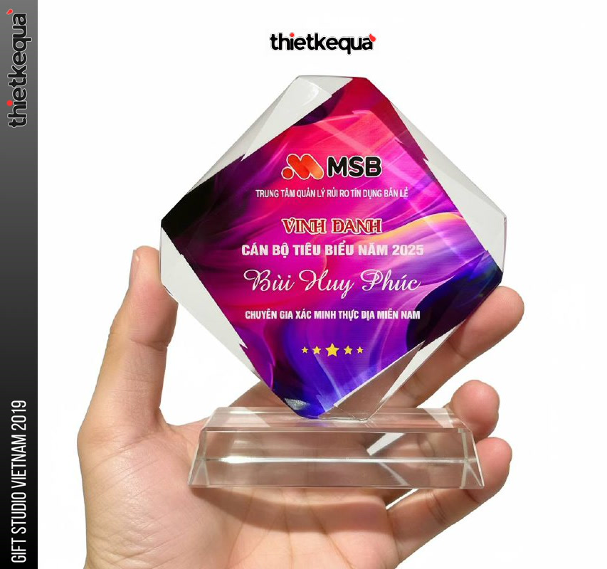 Cúp Vinh Danh Ngân Hàng MSB Cán Bộ Tiêu Biểu - Ảnh 3