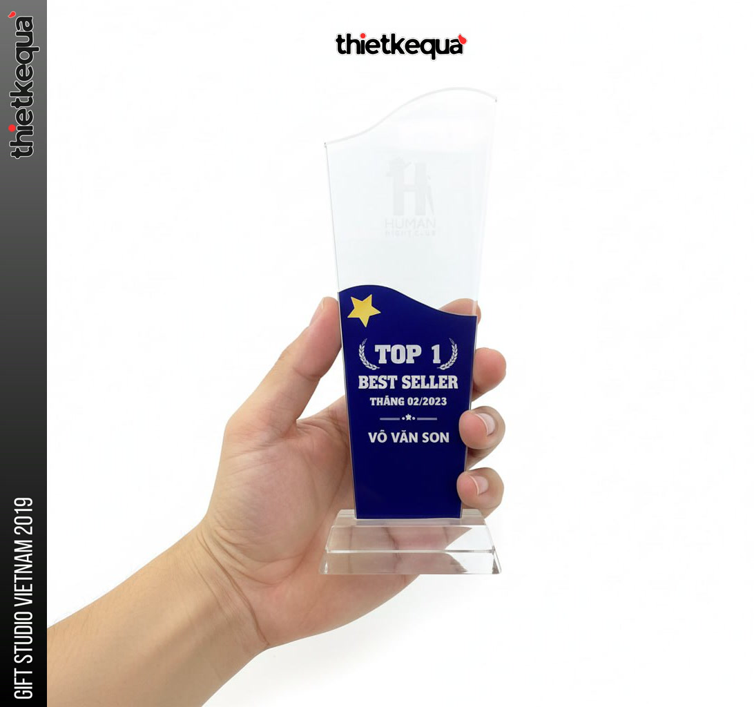 Kỷ niệm chương pha lê vinh danh TOP thiết kế ngôi sao sang trọng in khắc theo yêu cầu - Ảnh 3