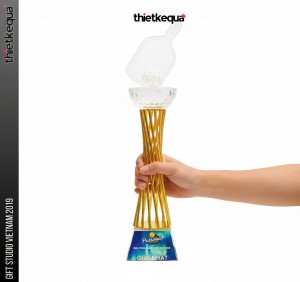 Bộ Cúp Pickleball Pha Lê Cao Cấp cho 3 Giải Nhất, Nhì, Ba