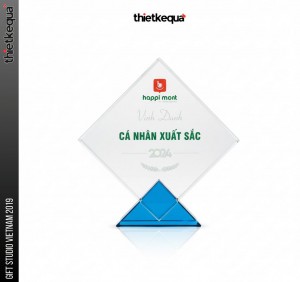 Cúp pha lê vinh danh cá nhân xuất sắc 2024 happi.mont