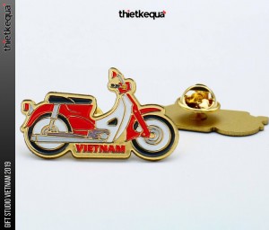 Huy hiệu kim loại cao cấp hình xe máy