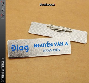 Mẫu Bảng Tên Nhân Viên trình sếp duyệt công ty Điag