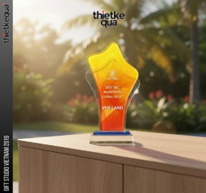 Thiết Kế Cúp Vinh Danh Đối Tác Phân Phối VHS Land