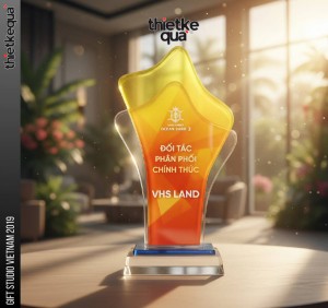 Thiết Kế Cúp Vinh Danh Đối Tác Phân Phối VHS Land